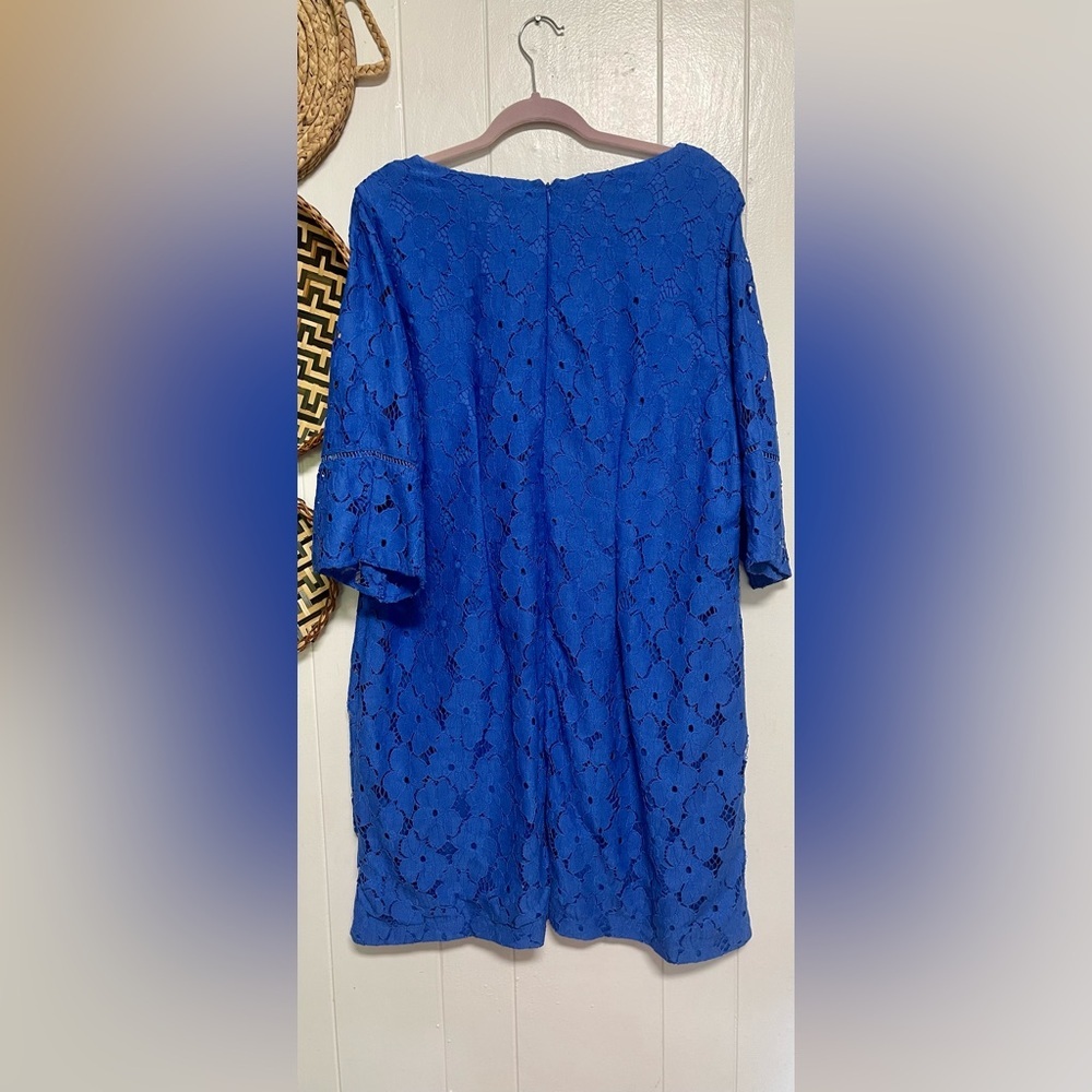 J Howard Floral Lace Dress Blue Size 18W - Picture 3 of 5